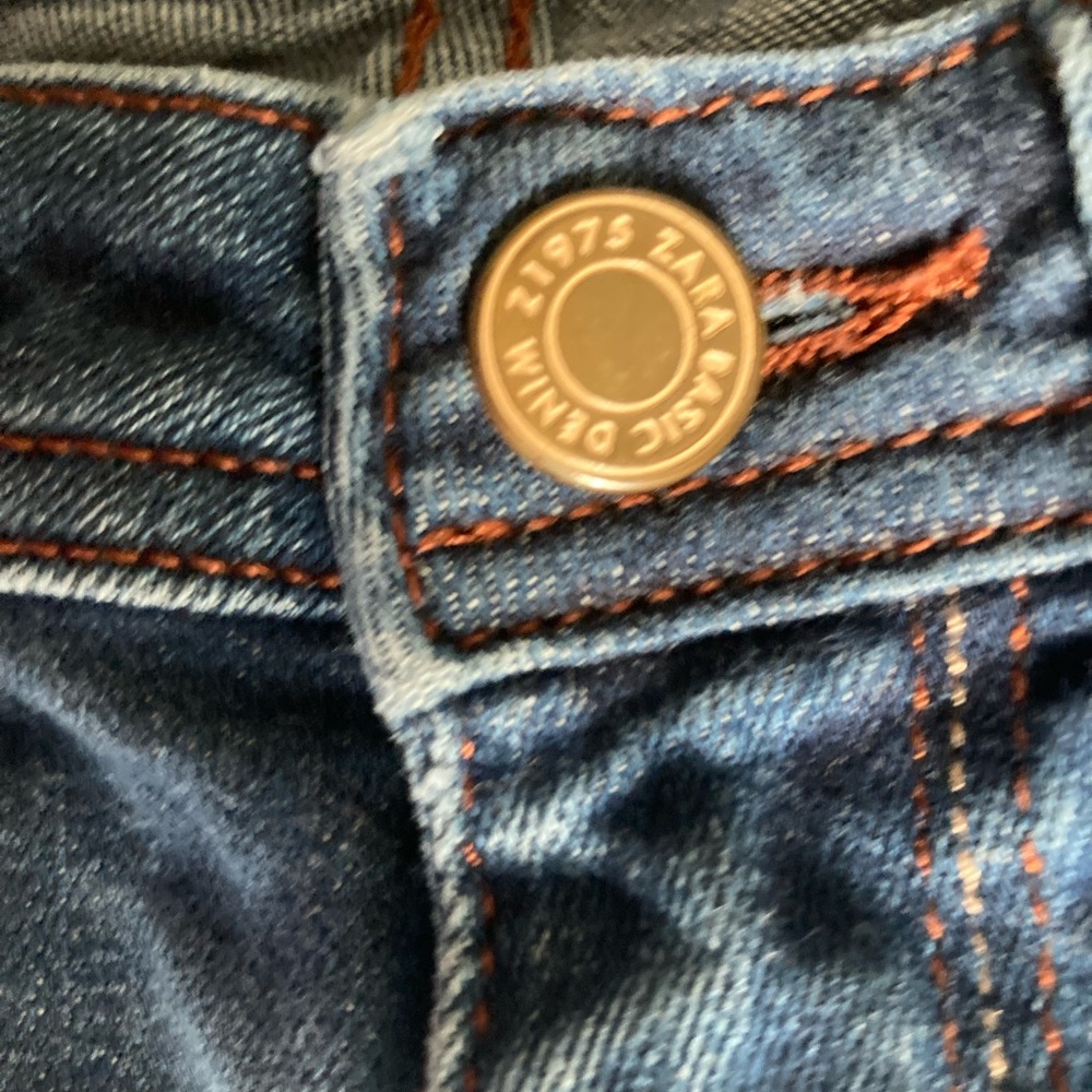 Zara Blue Skinny Jeans with Distressed Details - Picture 5 of 8